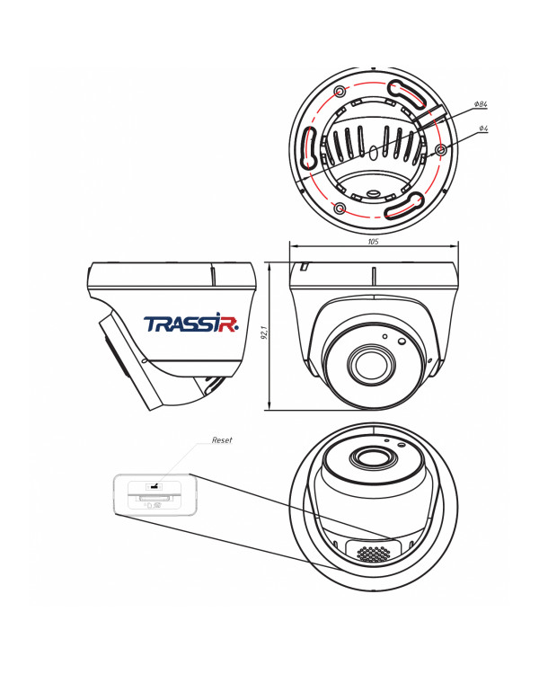 TR-D8121IR2W v3 2.8 Компактная 2Мп WiFi-камера