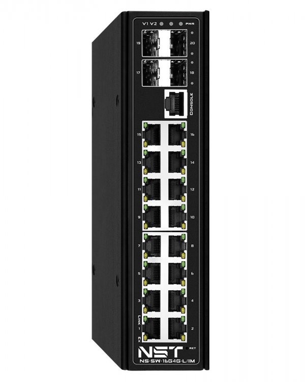 Промышленный управляемый L2+ HiPoE коммутатор Gigabit Ethernet на 16 GE RJ45 PoE + 4 GE SFP порта - до 720W, грозозащита 6kV на порт, электростатическая защита 8кВ Промышленный управляемый L2+ HiPoE коммутатор Gigabit Ethernet на 16 GE RJ45 PoE + 4 GE SFP порта - до 720W, грозозащита 6kV на порт, электростатическая защита 8кВ
