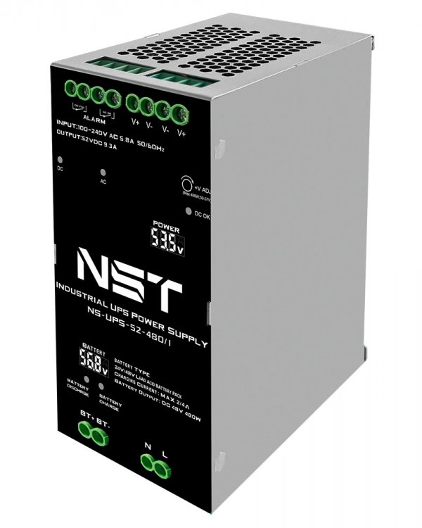 Промышленный блок питания с функцией ИБП на 480W на DIN-рейку Промышленный блок питания с функцией ИБП на 480W на DIN-рейку