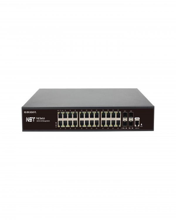 NST NS-SW-24G4X-PL Гигабитный управляемый L2+ PoE коммутатор на 24 порта в 19 стойку. NST NS-SW-24G4X-PL Гигабитный управляемый L2+ PoE коммутатор на 24 порта в 19 стойку.