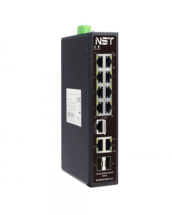 NST NS-SW-8F2G2X-PL/I индустриальный L2 PoE коммутатор на 8 портов Din рейка. NST NS-SW-8F2G2X-PL/I индустриальный L2 PoE коммутатор на 8 портов Din рейка.